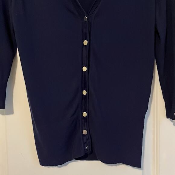 ⚡️ 3 for $20 ⚡️ New York & Company 7th Avenue Midnight Blue Cardigan - Picture 3 of 10